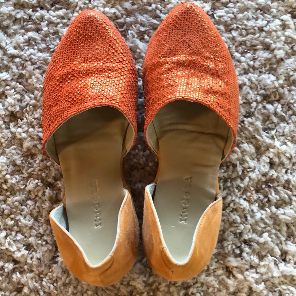 Suede made in Italy slip ons. Size 7 or euro 37